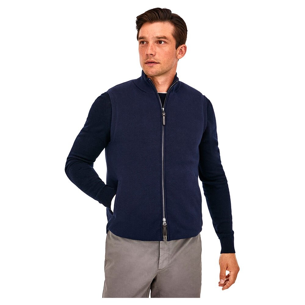 

Жилет Hackett Knit Hybrid Gilet, синий