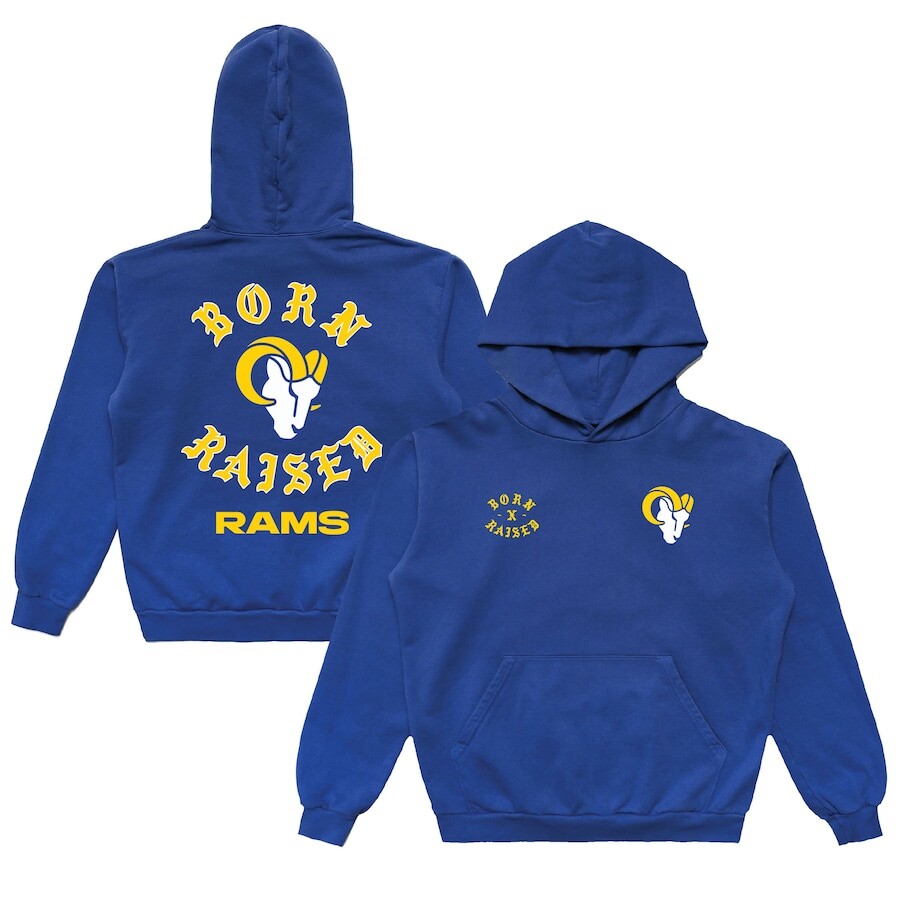 

Пуловер с капюшоном Born x Raised Los Angeles Rams, роял