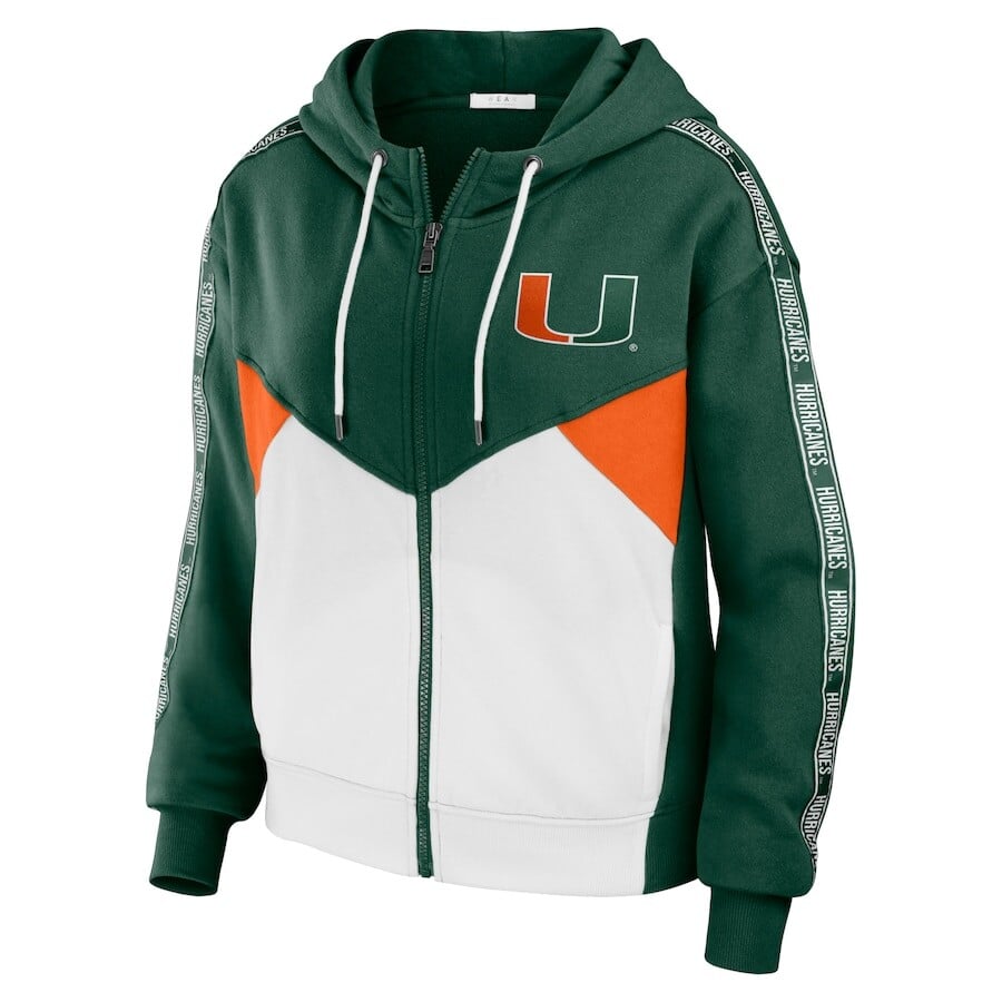 

Толстовка на молнии WEAR by Erin Andrews Miami Hurricanes, зеленый