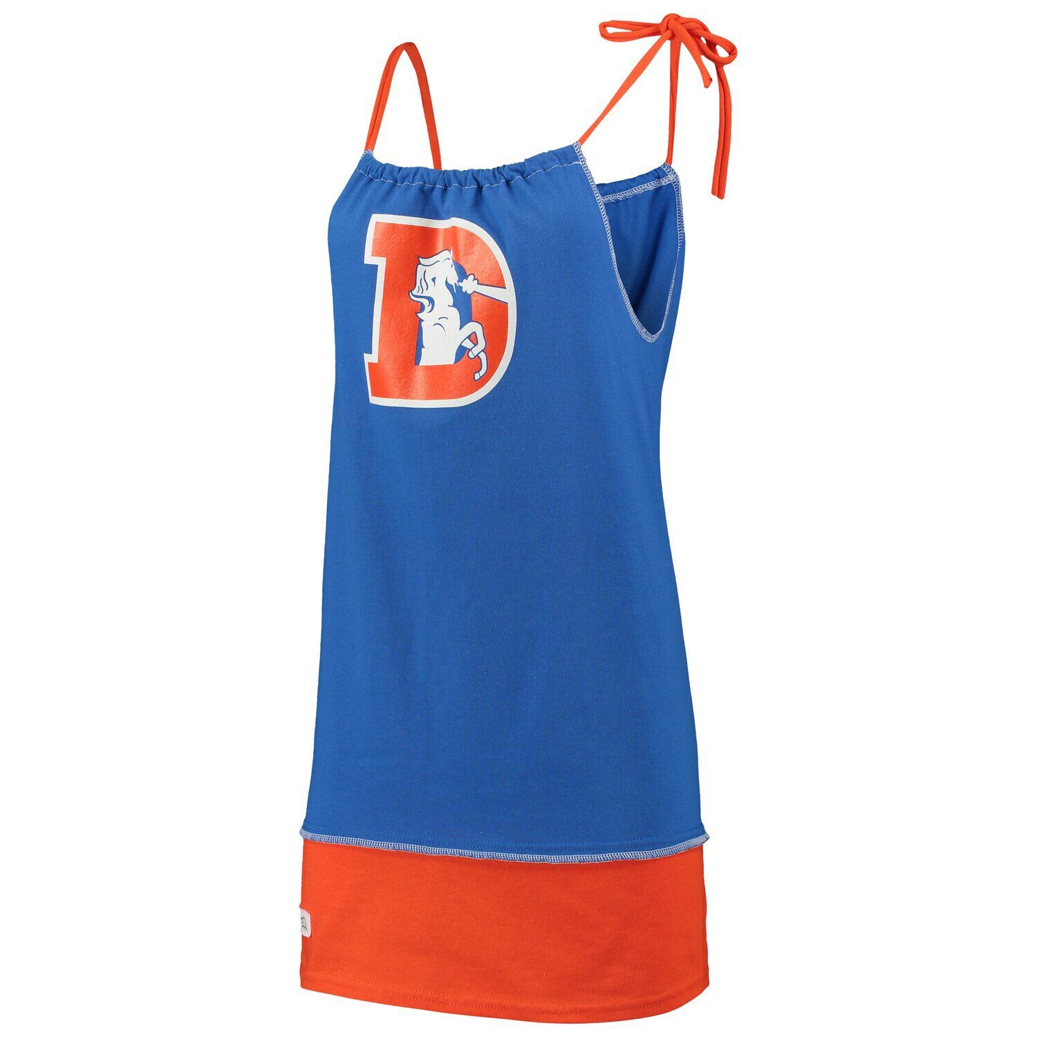 

Женская жареная одежда Royal Denver Broncos Экологичное винтажное платье-майка