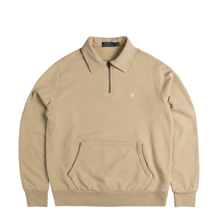 

Свитер Loopback Fleece Quarter-Zip Sweatshirt Polo Ralph Lauren, бежевый