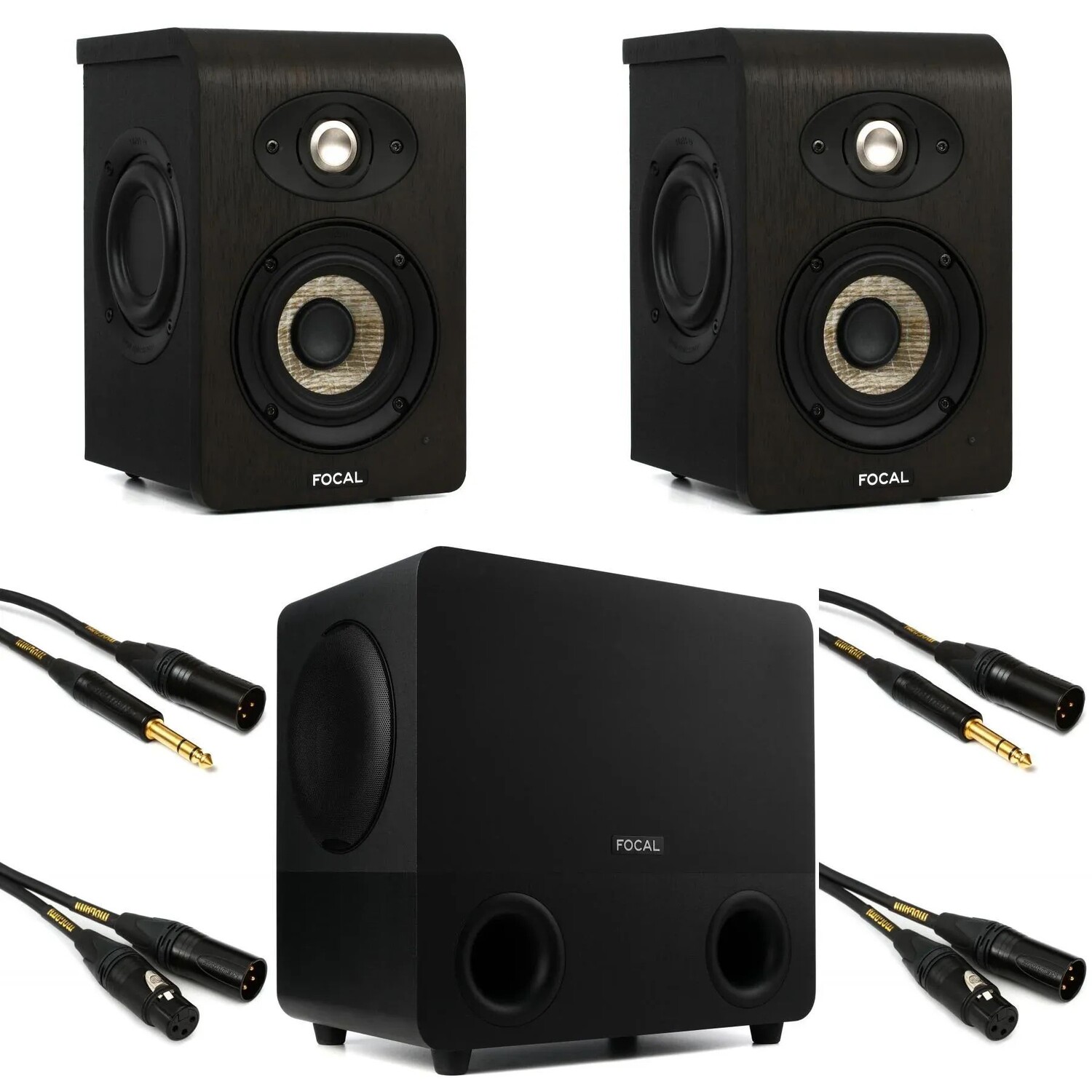 

Focal Shape 40 4-дюймовый активный студийный монитор (пара) с 8-дюймовым студийным сабвуфером и кабелями