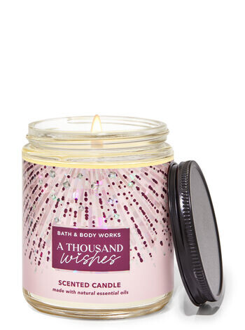 

Свеча Mason с одним фитилем A Thousand Wishes, 7 oz / 198 g, Bath and Body Works