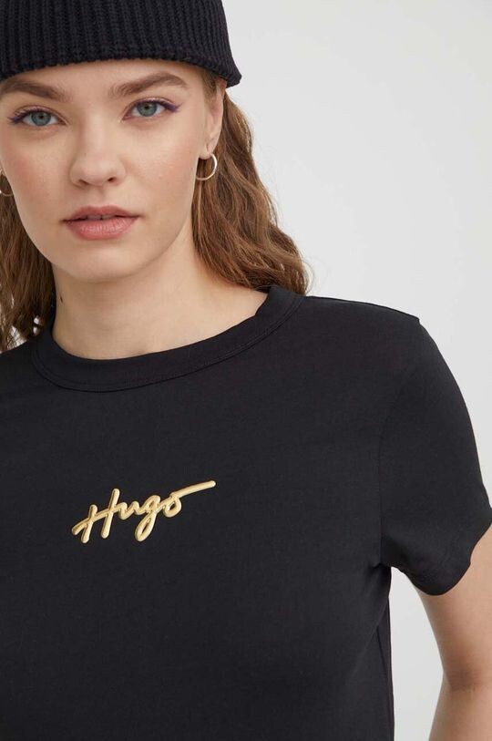 

Хлопковая футболка HUGO Hugo, черный