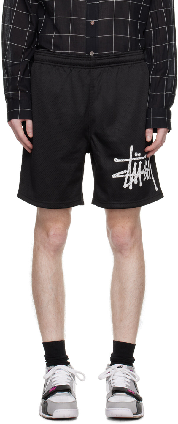 

Черные шорты на кулиске Stussy