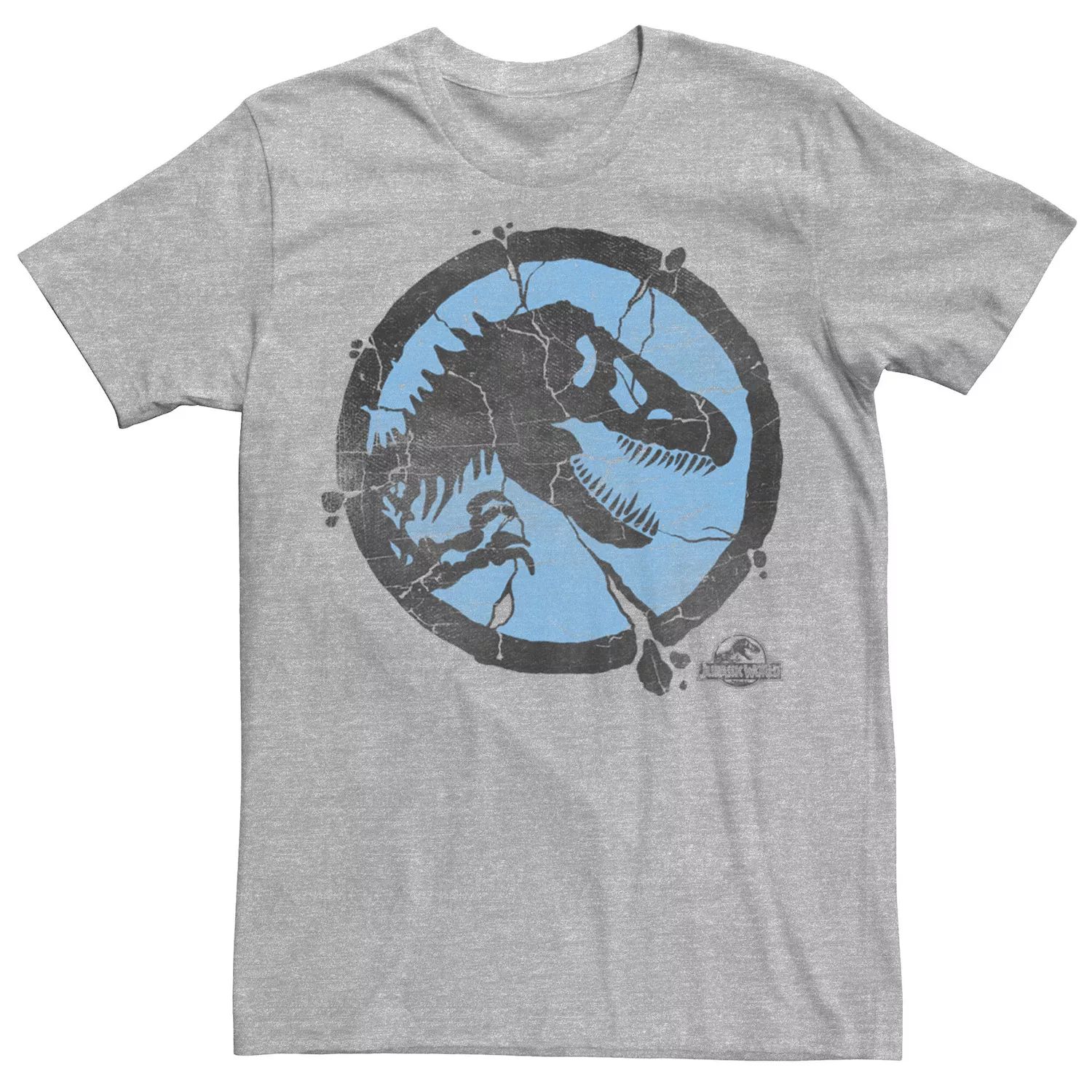 

Мужская черно-синяя футболка с треснутым логотипом Jurassic World Licensed Character, Черный