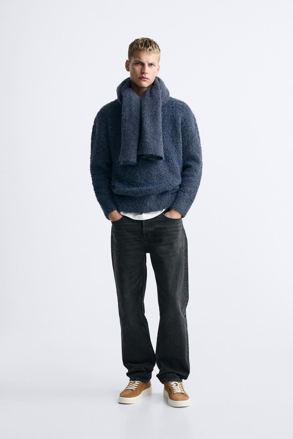 

Минималистические кожаные кроссовки ZARA, кирпич