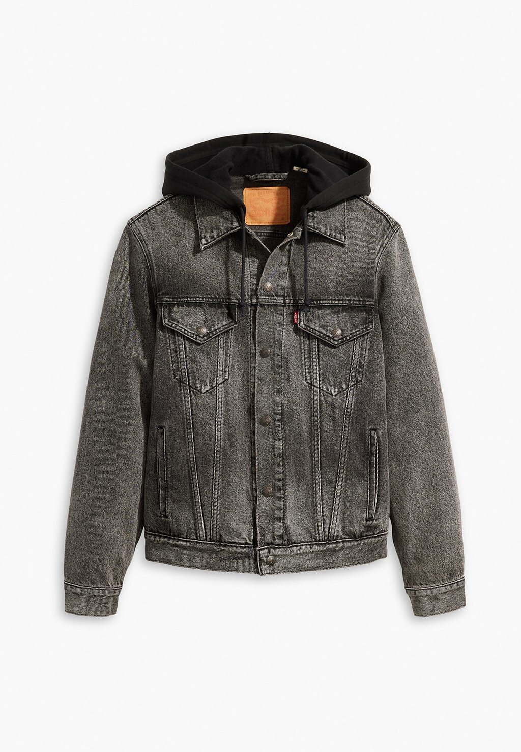

Джинсовая куртка HOODED TRUCKER Levi's, черный деним