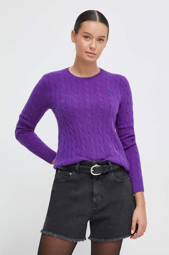 

Шерстяной свитер Polo Ralph Lauren, фиолетовый