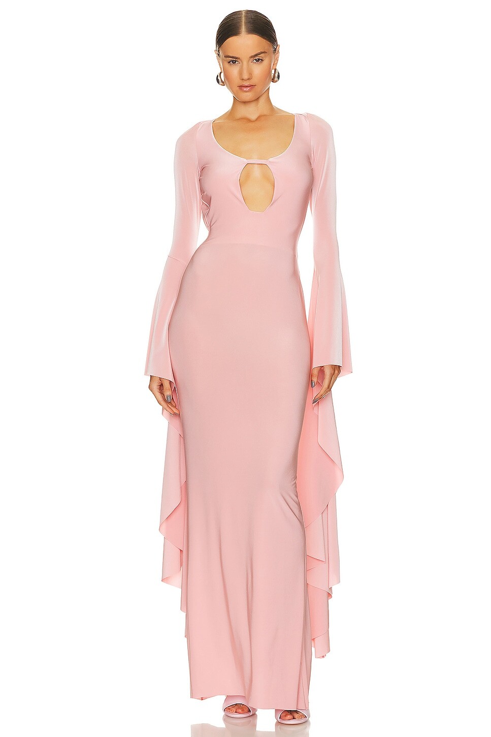 

Платье макси GIUSEPPE DI MORABITO Drape Sleeve, цвет Light Pink