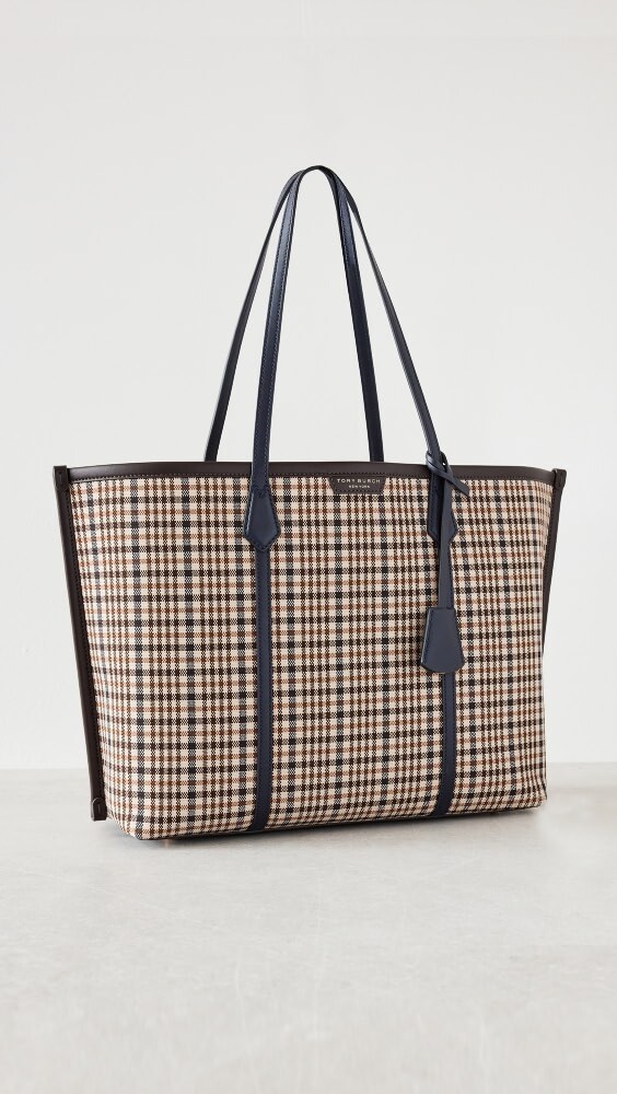

Сумка-тоут Tory Burch Perry Plaid Triple-Compartment, разноцветный