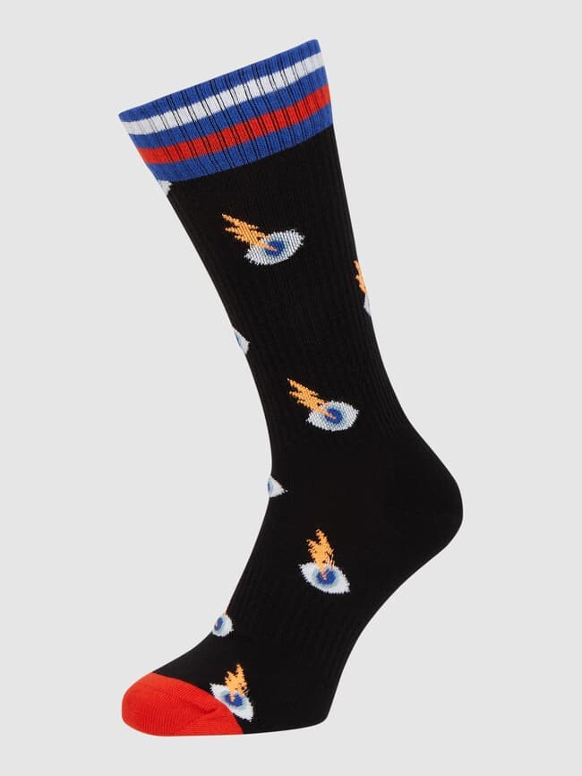 

Носки со сплошным узором Happy Socks, черный