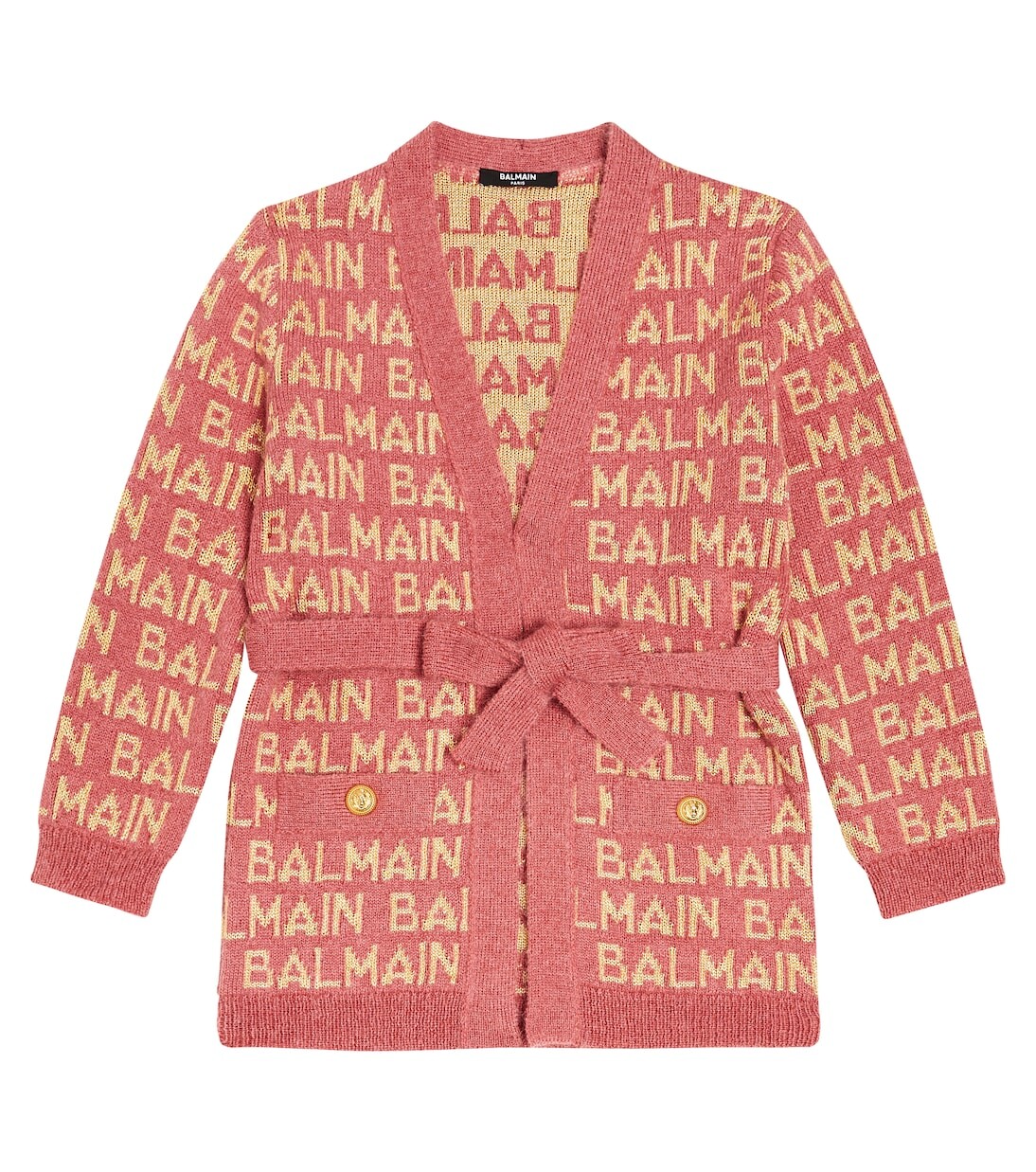 

Кардиган интарсия Balmain Kids, красный