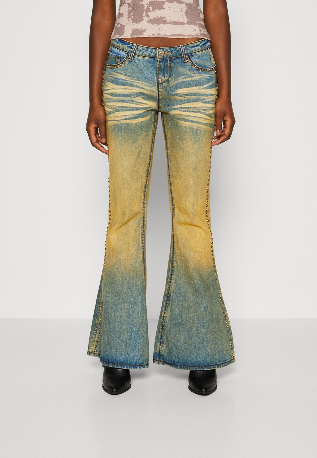 Расклешенные джинсы Jaded London, синий