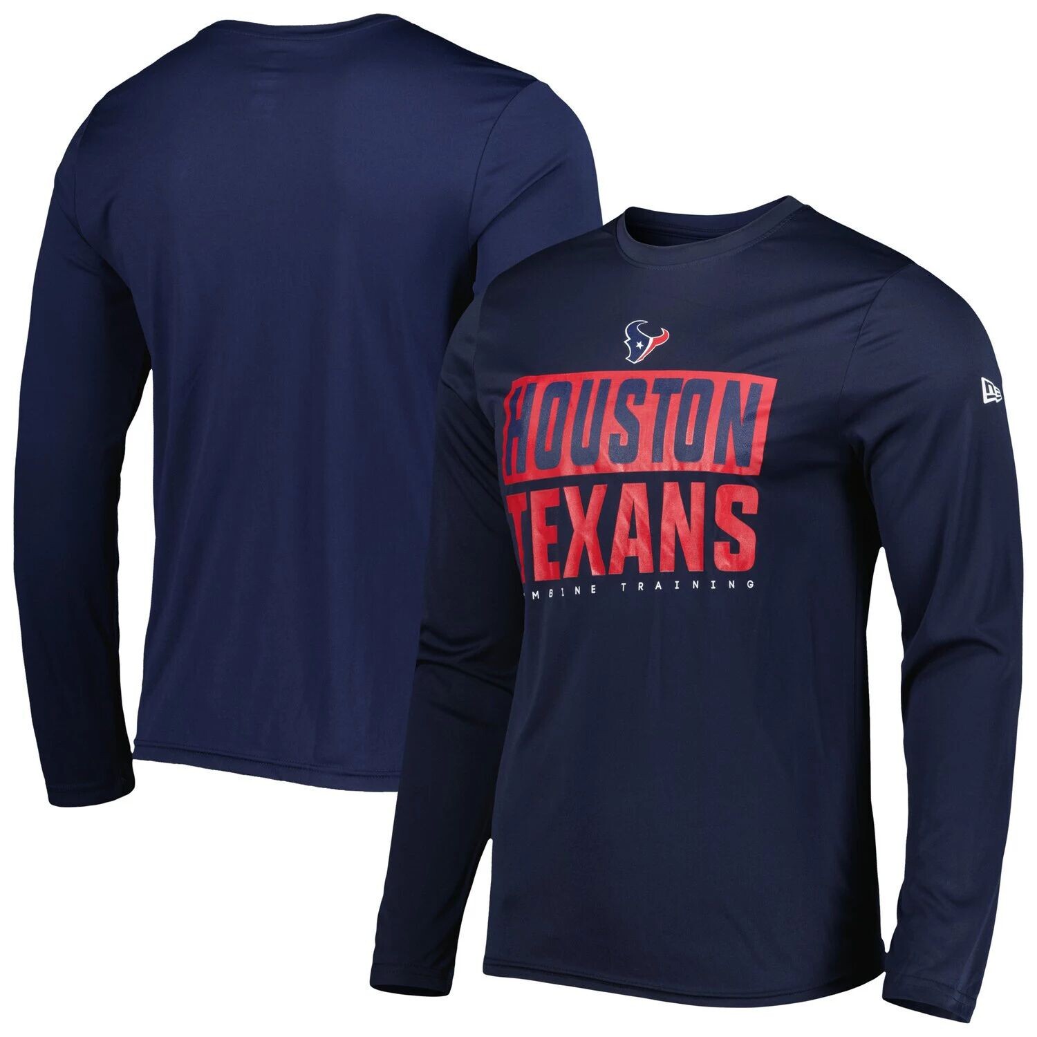 

Мужская темно-синяя футболка с длинным рукавом Houston Texans Joint Authentic Offsides New Era, Синий