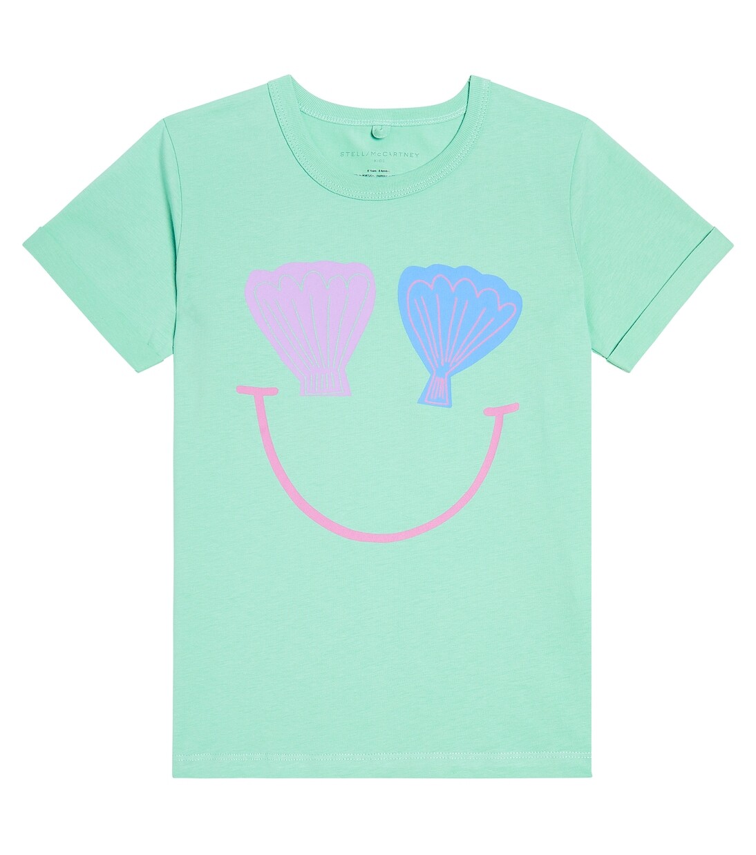 

Хлопковая футболка с принтом Stella Mccartney Kids, зеленый