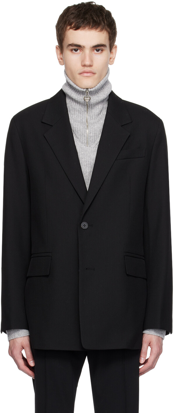 

Черный пиджак классического кроя Solid Homme