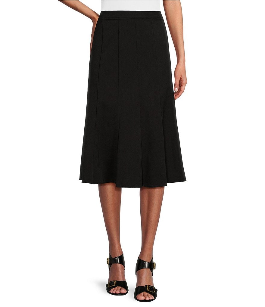 Allison Daley Миниатюрная эластичная юбка со вставками в городе с окантовкой, черный