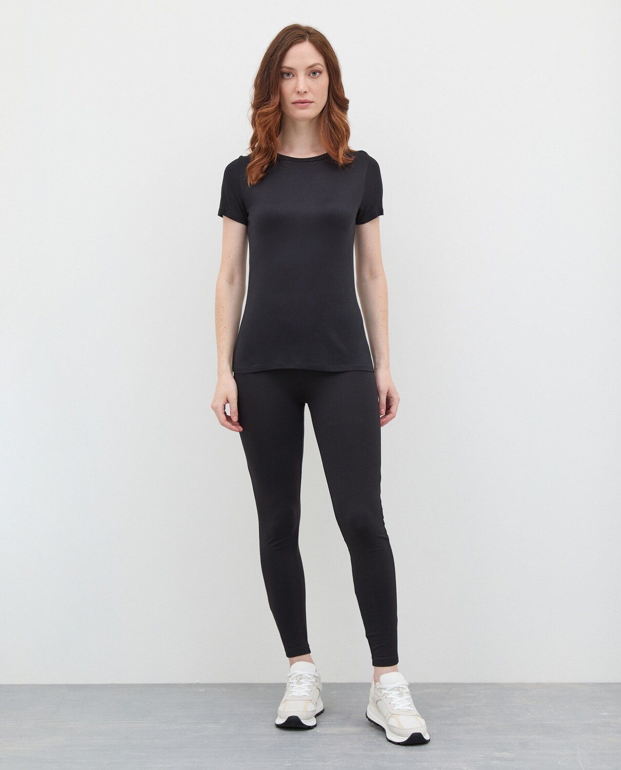 

Однотонные леггинсы из эластичного хлопка для женщин NICE&CHIC, светло-серый