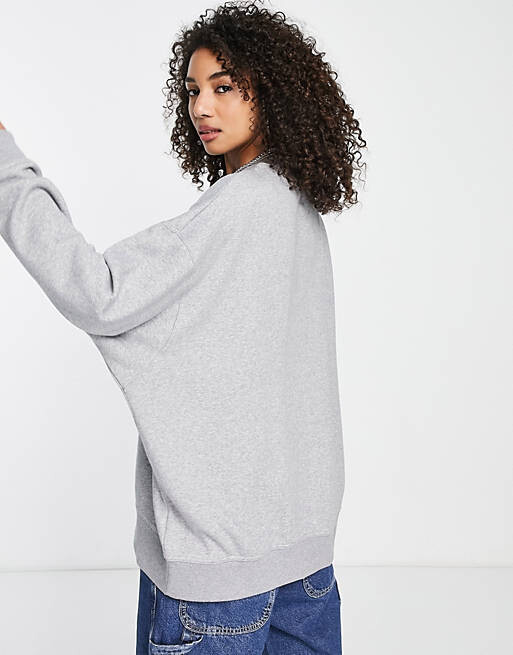 

Серый флисовый свободный свитшот Nike Unisex Trend