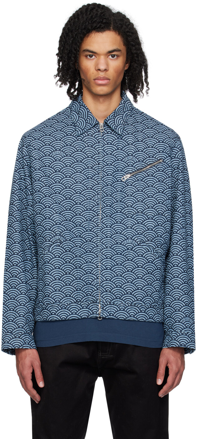 

Синяя джинсовая куртка Paris Seigaiha Kenzo