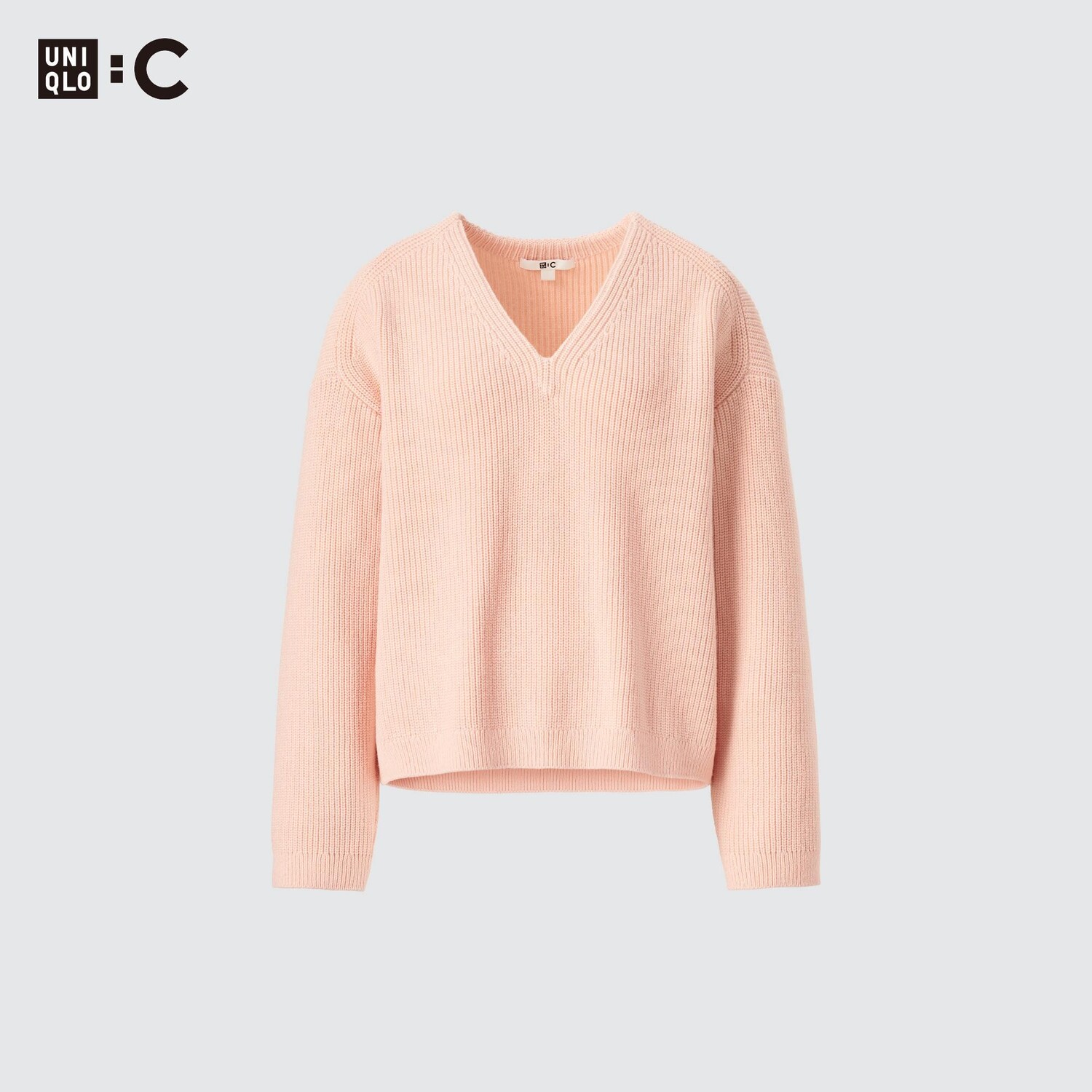 

Свитер Uniqlo женский с v-образным вырезом, розовый