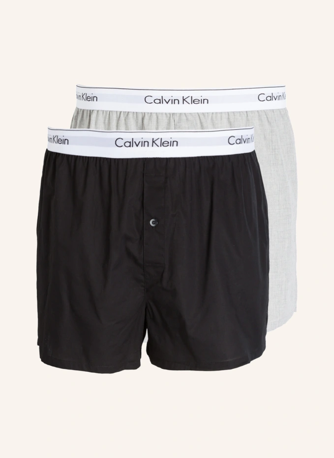 Комплект из 2 тканых боксеров modern cotton stretch Calvin Klein, черный