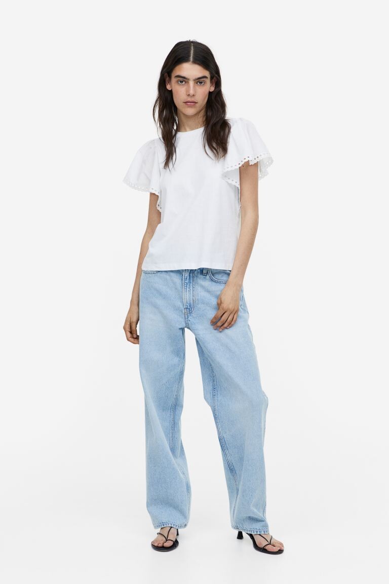 

Топ с рукавами-бабочками H&M