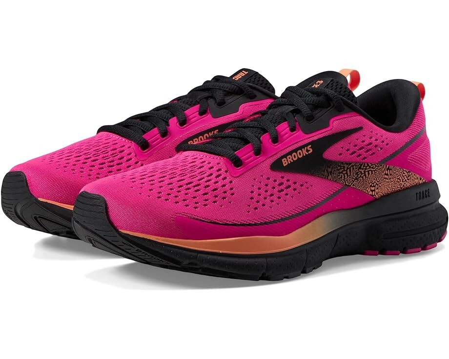 

Кроссовки Brooks Trace 3, цвет Pink Glo/Black/Orange