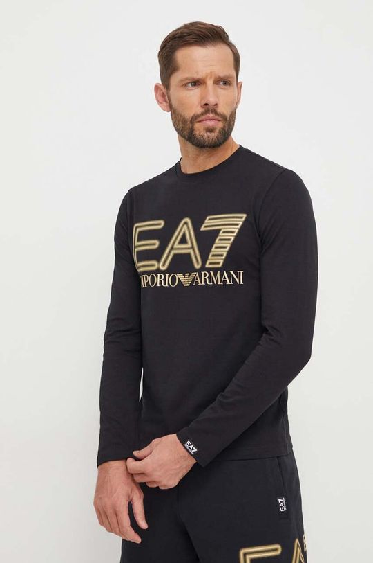 Рубашка с длинным рукавом EA7 Emporio Armani, черный