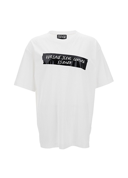 

Белая мужская футболка с круглым вырезом Versace Jeans Couture, Белый