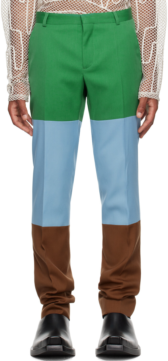 

Разноцветные острые брюки Walter Van Beirendonck