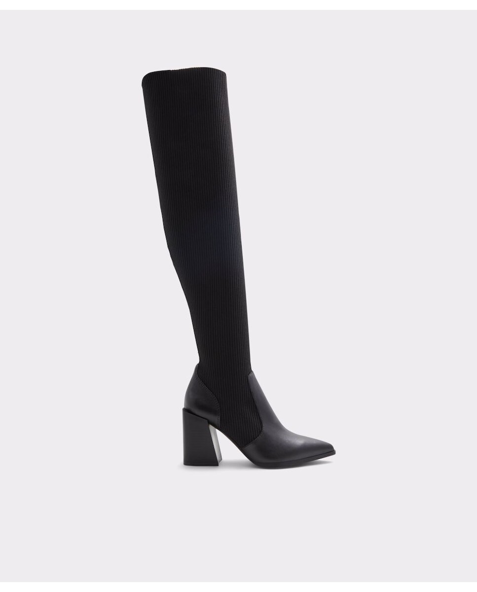 

Женские ботинки из черной ткани с острым носком Aldo, черный