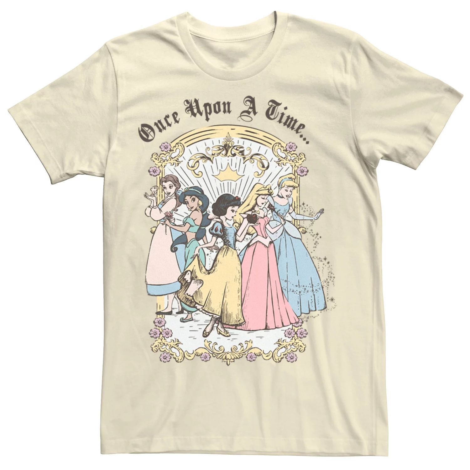 Мужская винтажная футболка с рисунком принцессы «Однажды в сказке» Disney