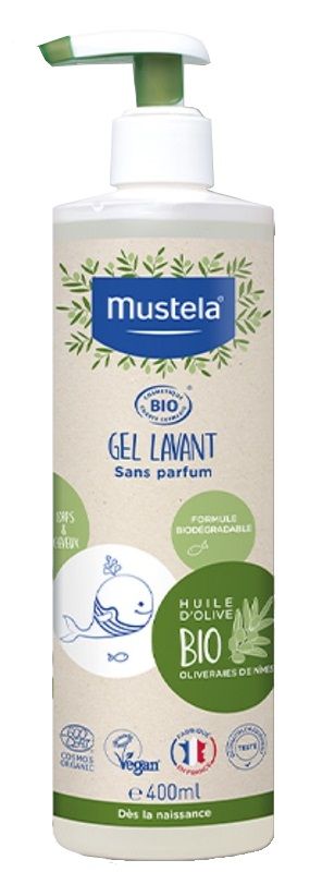 Mustela Bio гель для мытья тела и волос, 400 ml