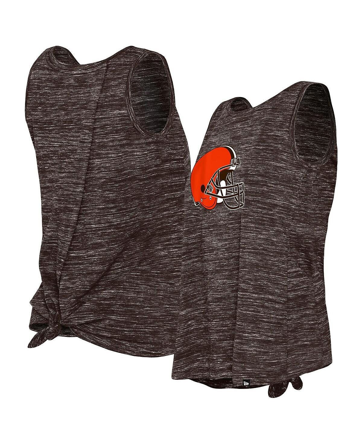 

Женская коричневая майка Cleveland Browns Space Dye с завязками на спине New Era, коричневый