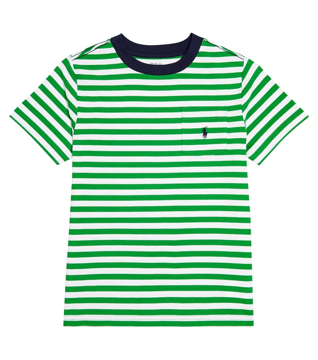 

Полосатая футболка из хлопкового джерси Polo Ralph Lauren Kids, зеленый