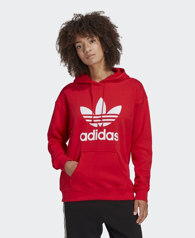 

Толстовка с капюшоном adidas, красный