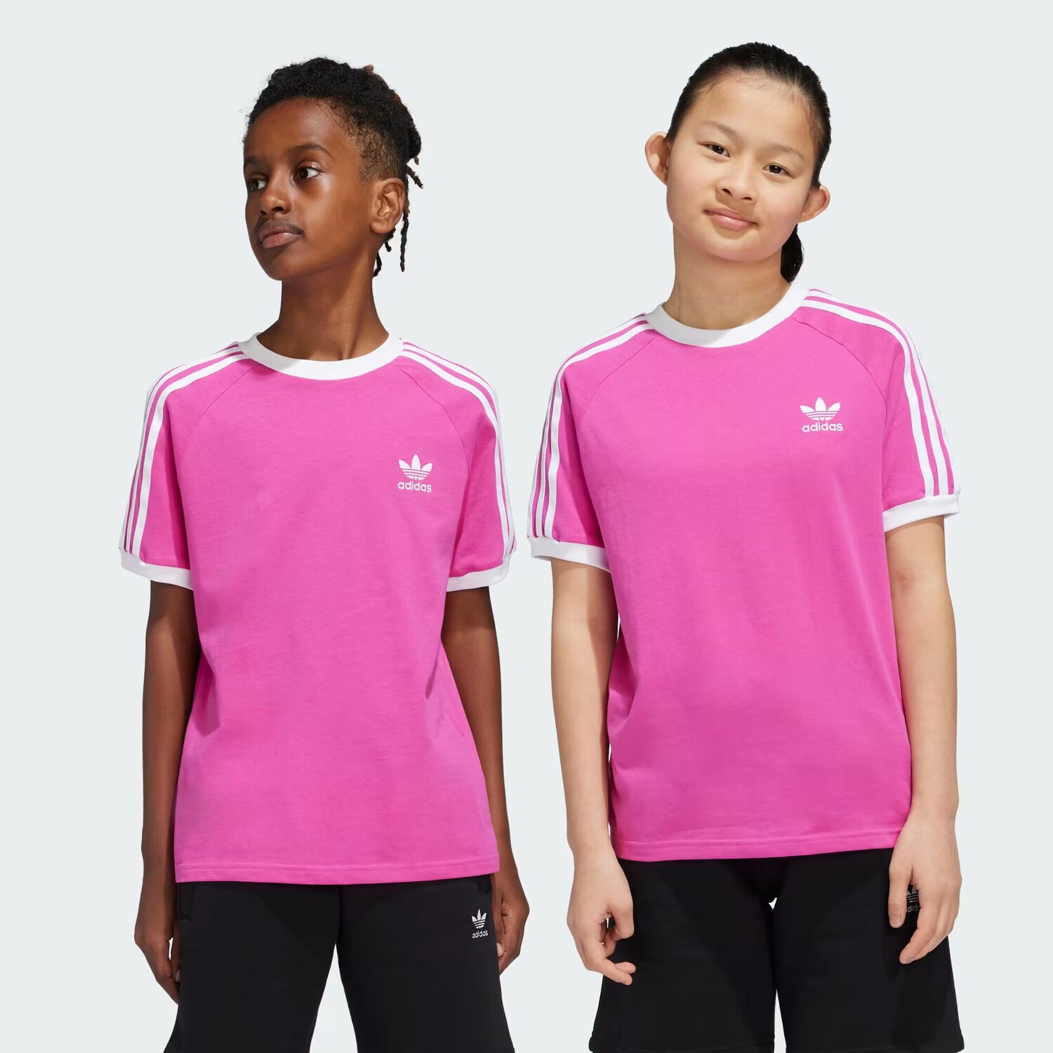 

Детская футболка Adicolor с 3 полосками Adidas, цвет Semi Lucid Fuchsia