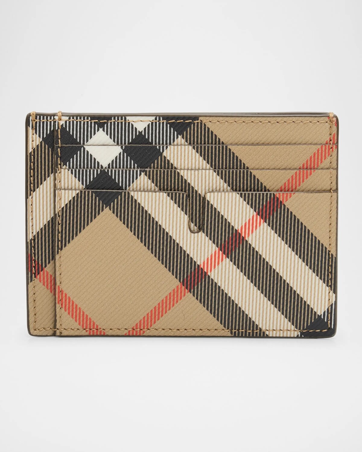

Мужской футляр для карточек в клетку Burberry, цвет Sand
