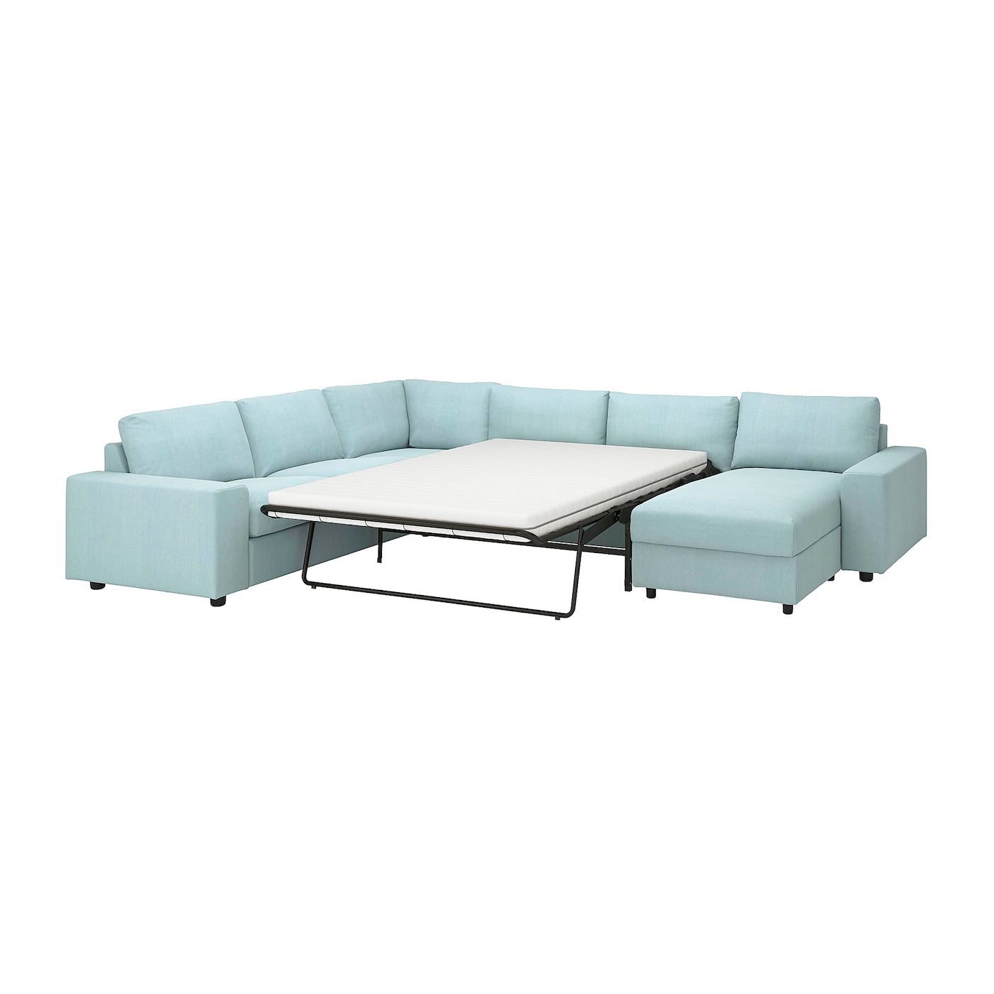 ВИМЛЕ 5-местный, диван-кровать угловой раздел., с широкими подлокотниками/Саксемара светло-синий VIMLE IKEA