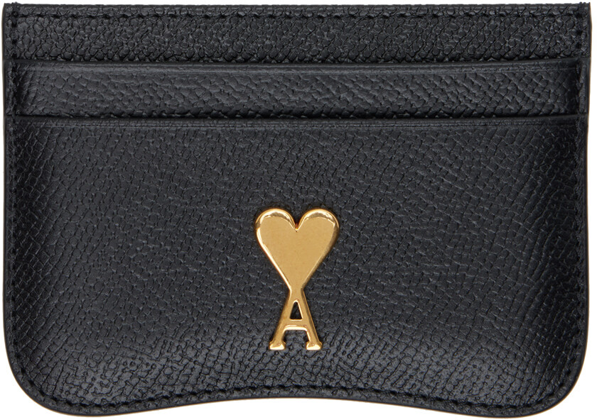 

Визитница Paris Paris черного цвета Ami Paris, цвет Black/Brass
