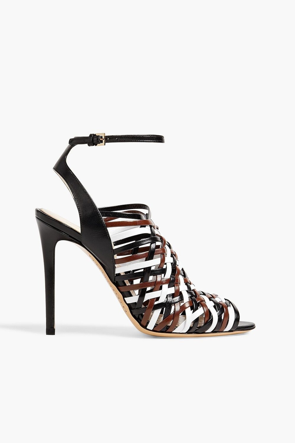 

Плетеные кожаные сандалии ETRO, черный