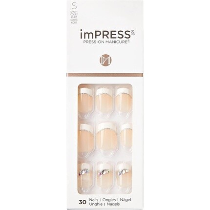 

Impress Пресс-маникюр Believe Короткая квадратная длина с технологией Purefit 30 накладных ногтей, Kiss