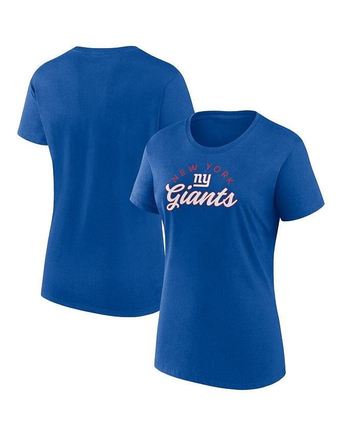 

Женская футболка с логотипом Royal New York Giants Primary Component Fanatics, синий