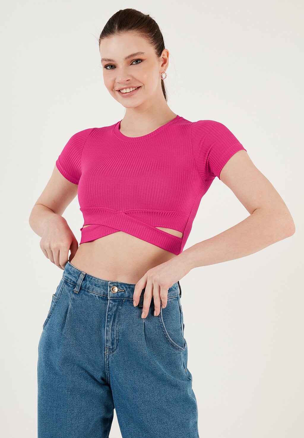 

Футболка с принтом SLIM FIT LELA, розовый