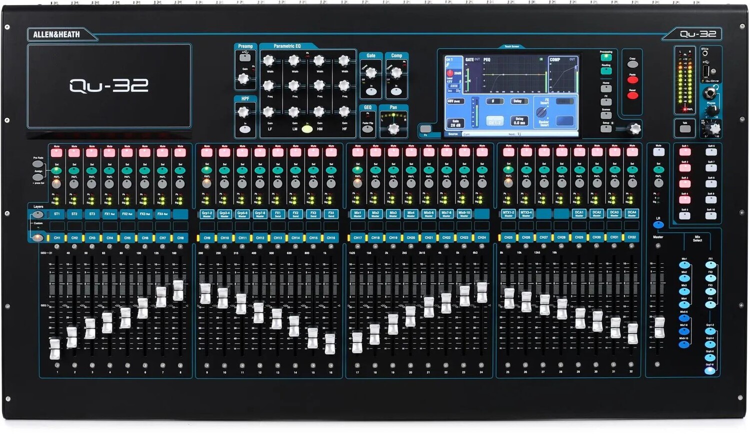 

32-канальный цифровой микшер Allen & Heath Qu-32 — Chrome Edition