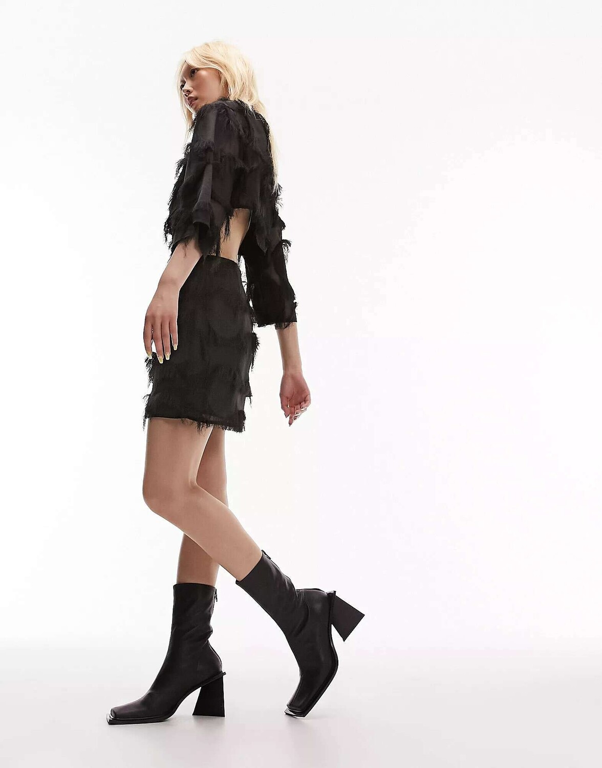 

Черная пышная мини-юбка Topshop Petite с круглым ламбрекеном