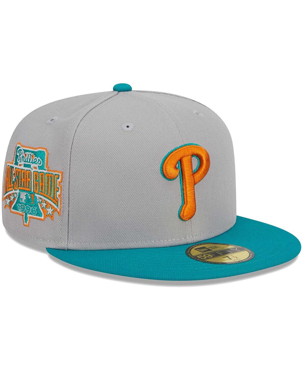 

Мужская серо-бирюзовая приталенная шляпа Philadelphia Phillies 59FIFTY New Era