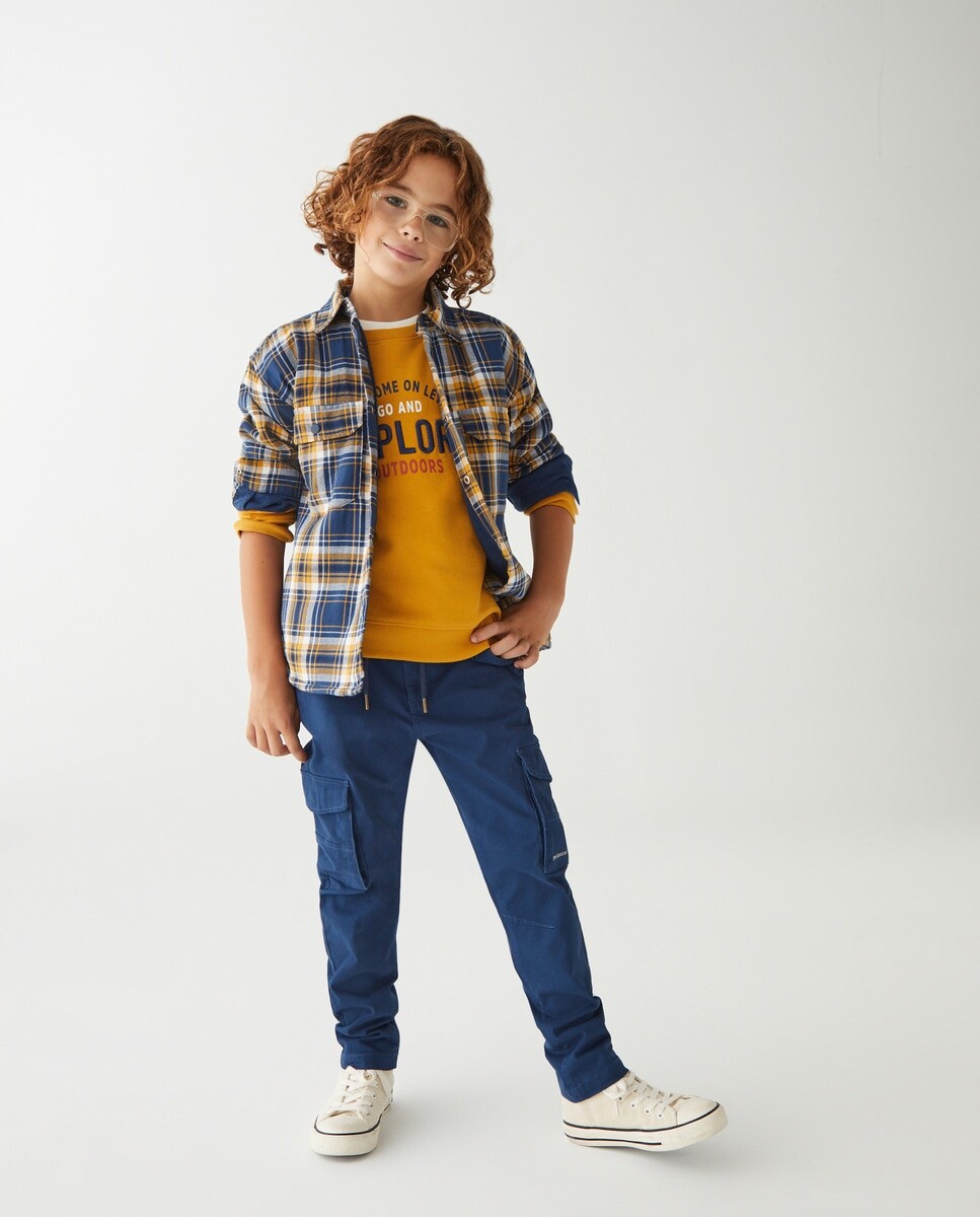 

Клетчатая рубашка для мальчика с длинными рукавами Kids El Corte Inglés, разноцветные